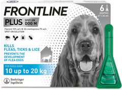 FRONTLINE Plus Flea & Tick Treatment for Medium Dogs - 6 Pipettes